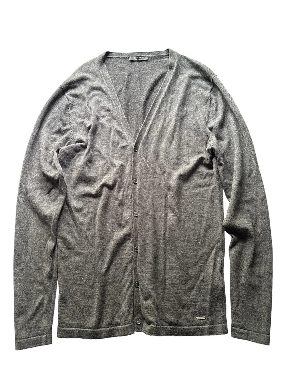Marciano by Guess 100% Wool Charcoal Grey Cardigan XXL